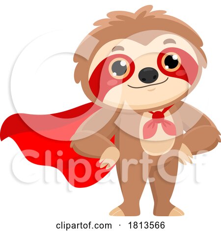 Super Hero Sloth Licensed Cartoon Clipart by Hit Toon