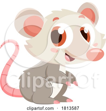 Cute Opossum Licensed Cartoon Clipart by Hit Toon