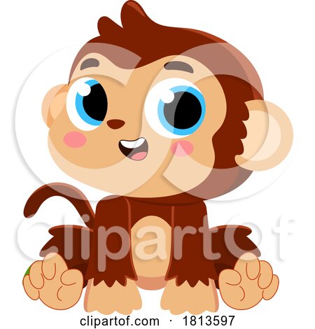 Cute Monkey Licensed Cartoon Clipart by Hit Toon