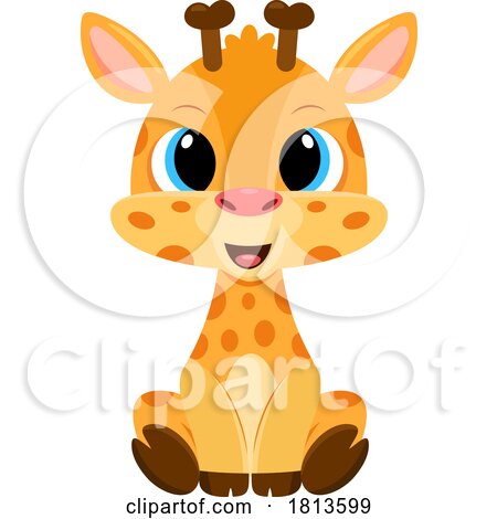 Cute Giraffe Licensed Cartoon Clipart by Hit Toon