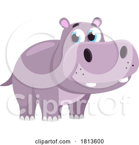 Cute Hippo Licensed Cartoon Clipart by Hit Toon