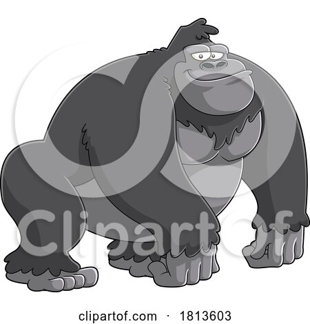 Gorilla Licensed Cartoon Clipart by Hit Toon