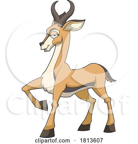 Springbok Licensed Cartoon Clipart by Hit Toon