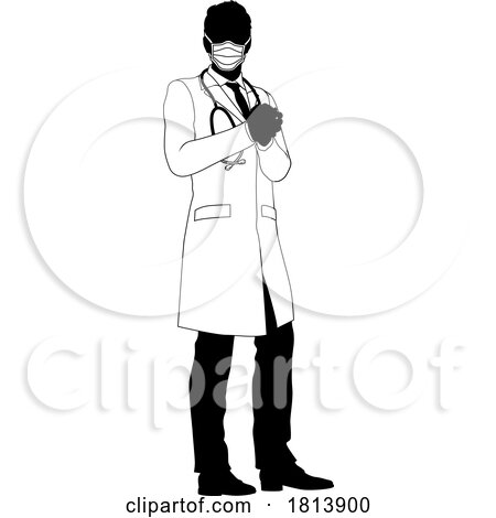 Doctor Man Medical Silhouette Healthcare Person by AtStockIllustration