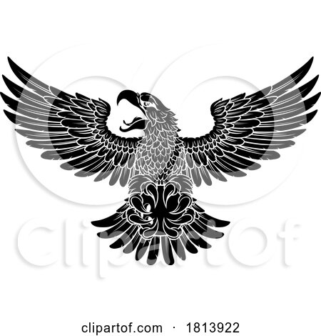 Bald Eagle Hawk Flying Bowling Ball Claw Mascot by AtStockIllustration