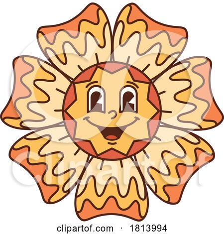 Cartoon Hippie Flower Mascot Licensed Stock Image by Vector Tradition SM