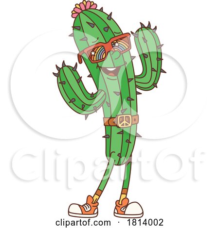 Hippy Cactus Mascot Licensed Stock Image by Vector Tradition SM