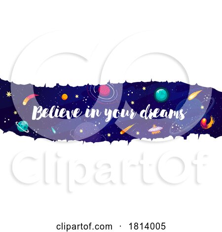 Believe in Your Dreams Licensed Clipart Illustration by Vector Tradition SM