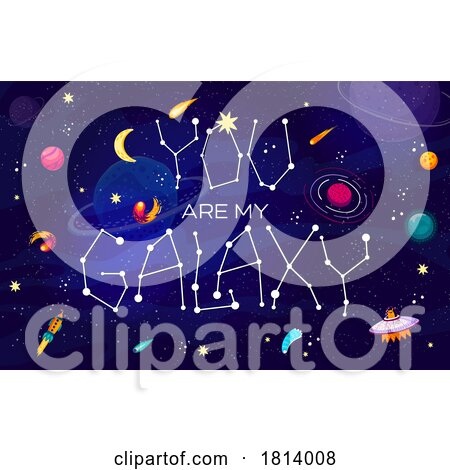 You Are My Galaxy Licensed Clipart Illustration by Vector Tradition SM