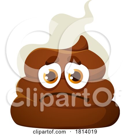 Sad Smelly Pile of Poo Licensed Cartoon Clipart by Vector Tradition SM