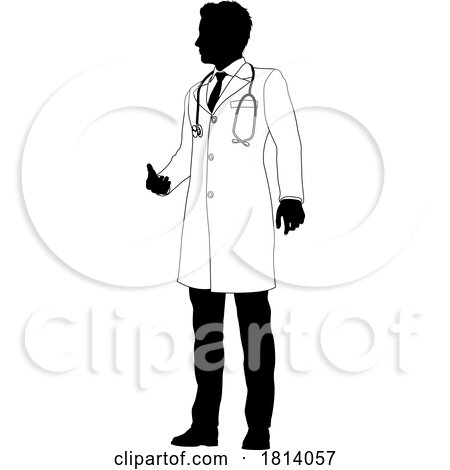 Doctor Man Medical Silhouette Healthcare Person by AtStockIllustration