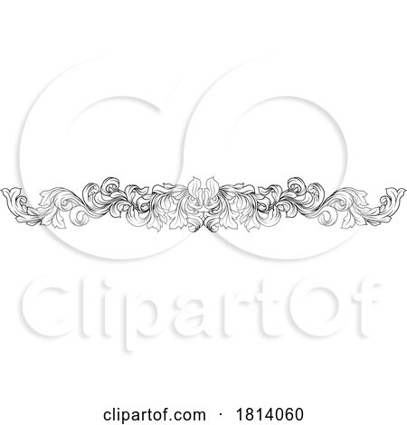 Filigree Heraldic Heraldry Pattern Band Vine by AtStockIllustration