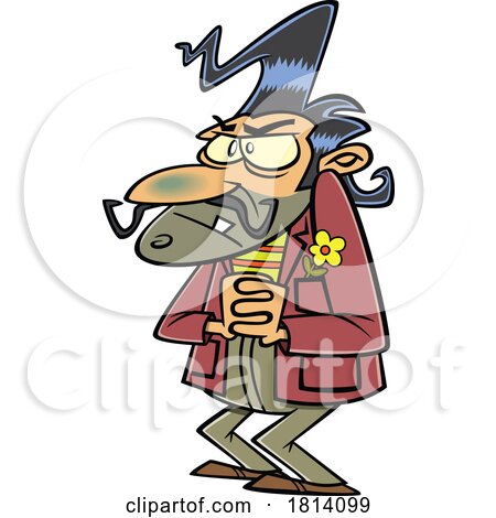 Cartoon Villainous Man Licensed Stock Image by toonaday