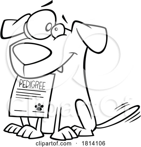 Cartoon Pedigree Dog Licensed Black and White Stock Image by toonaday