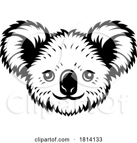 Koala Bear Animal Woodcut Vintage Icon Mascot by AtStockIllustration