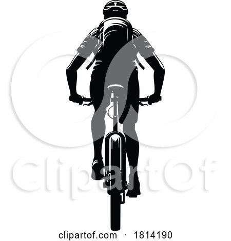 Rear View of a Cyclist Licensed Stock Image by dero