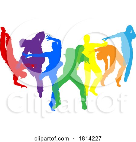 Dancers Silhouette Street Dance Poses Silhouettes by AtStockIllustration