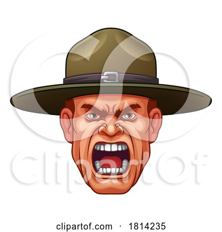 Drill Instructor Sergeant Bootcamp Army Soldier by AtStockIllustration