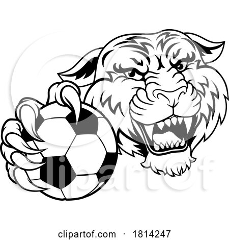 Tiger Soccer Football Animal Sports Team Mascot by AtStockIllustration