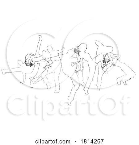 Dancers Silhouette Street Dance Poses Silhouettes by AtStockIllustration