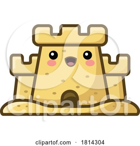 Sand Castle Kawaii Styled Licensed Stock Image by yayayoyo