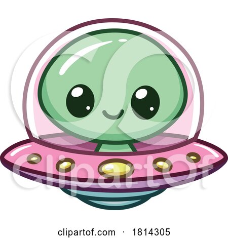 Alien Operating a Flying Saucer Licensed Stock Image by yayayoyo