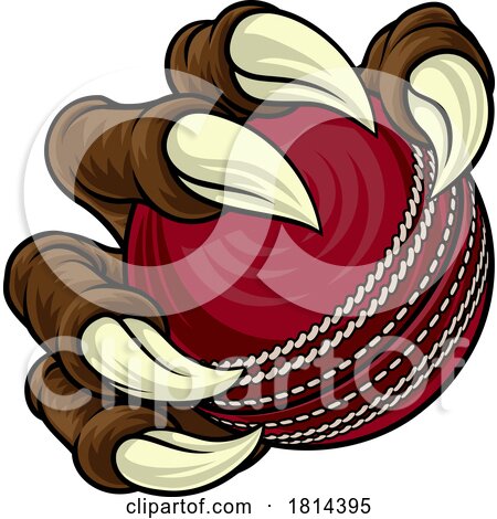 Cricket Ball Claw Cartoon Monster Animal Hand by AtStockIllustration