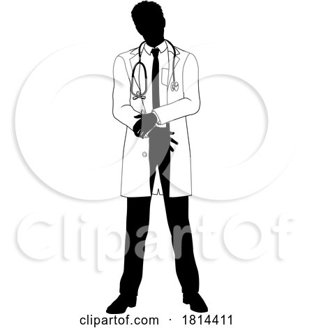 Doctor Man Medical Silhouette Healthcare Person by AtStockIllustration