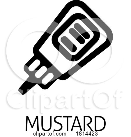 Ketchup or Mustard Sauce Bottle Food Allergy Icon by AtStockIllustration