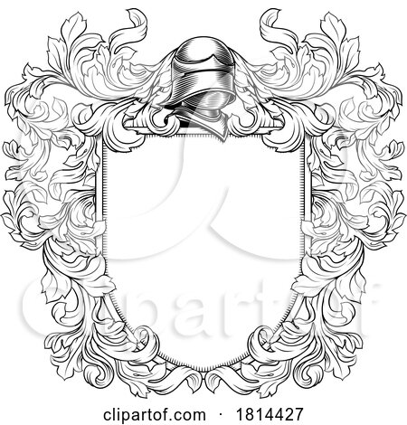 Coat of Arms Crest Knight Medieval Shield Heraldic by AtStockIllustration