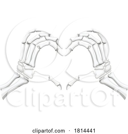 Skeleton Hands Forming a Heart by Vector Tradition SM