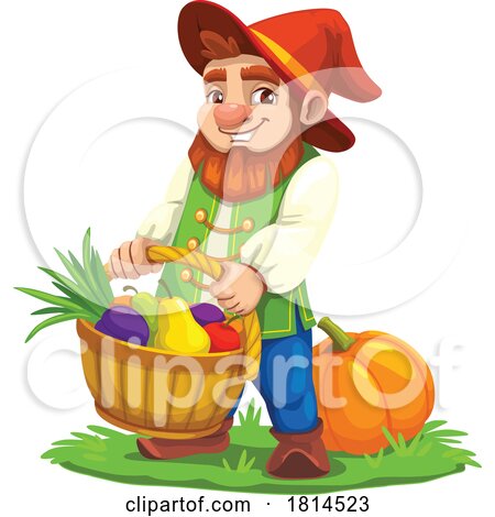 Garden Gnome with Produce by Vector Tradition SM