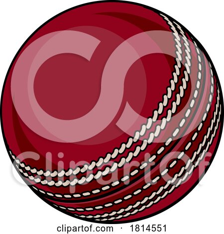 Cricket Ball Cartoon Sports Icon Illustration by AtStockIllustration