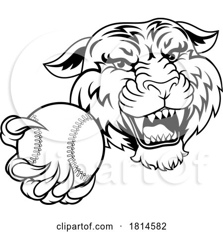 Tiger Baseball Ball Animal Sports Team Mascot by AtStockIllustration