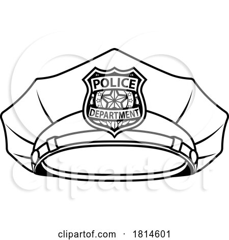 Police Man Policeman Cop Hat or Cap Cartoon Icon by AtStockIllustration