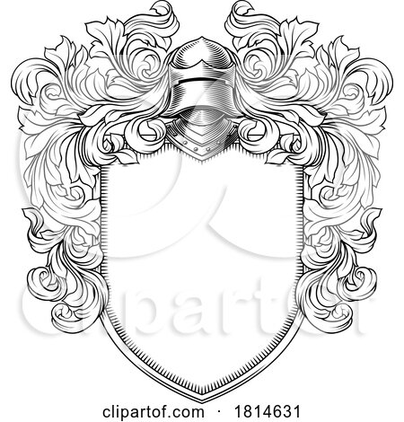 Coat of Arms Crest Knight Family Shield Heraldry by AtStockIllustration