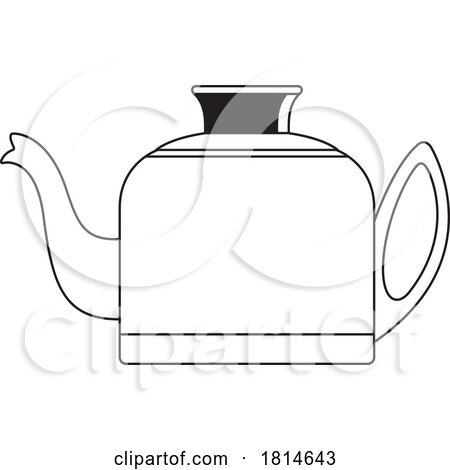 Tea Pot in Black and White by Lal Perera