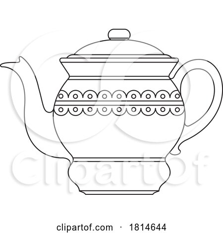 Tea Pot in Black and White by Lal Perera