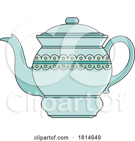 Teal Tea Pot by Lal Perera