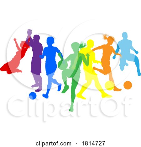 Soccer Football Players People Silhouettes Concept by AtStockIllustration