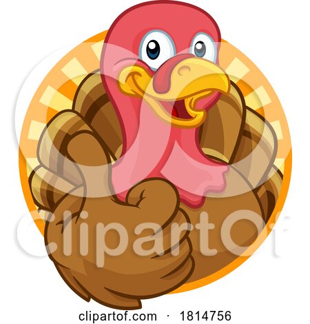 Turkey Thanksgiving or Christmas Cartoon Character by AtStockIllustration