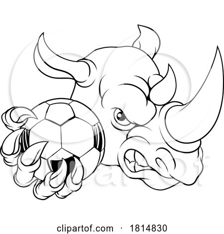 Boar Wild Hog Razorback Warthog Pig Soccer Mascot by AtStockIllustration