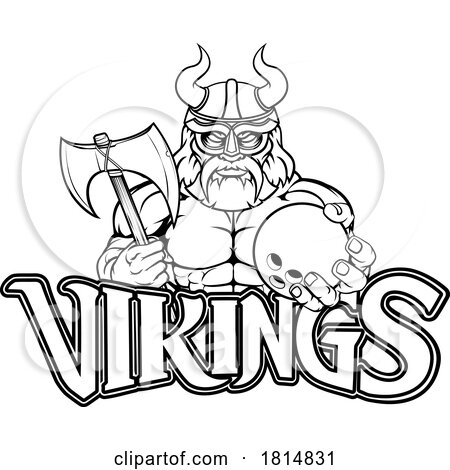 Viking Bowling Sports Mascot by AtStockIllustration