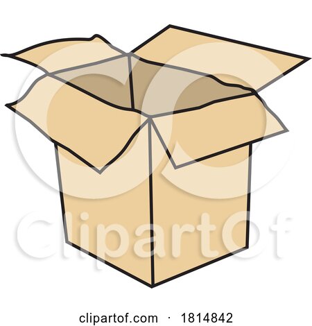 Cartoon Empty Deep Cardboard Box by Johnny Sajem