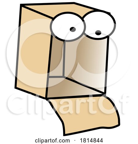 Cartoon Empty Cardboard Box Mascot by Johnny Sajem