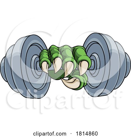 Claw Dumb Bell Gym Weight Dumbbell Monster Hand by AtStockIllustration