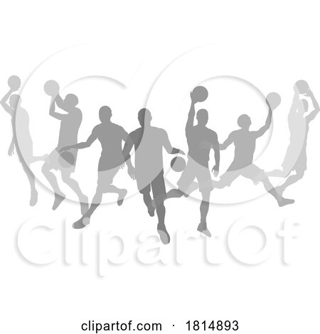 Basketball Silhouette Players Player Silhouettes by AtStockIllustration