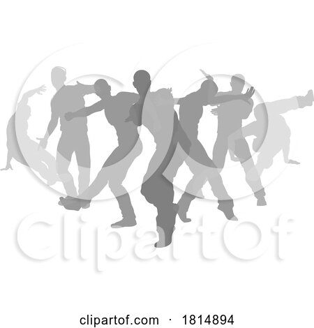 Dancers Silhouette Street Dance Poses Silhouettes by AtStockIllustration