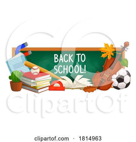 Back to School Chalkboard Clipart by Vector Tradition SM