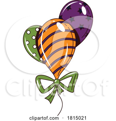 Halloween Party Balloons Clipart by Vector Tradition SM